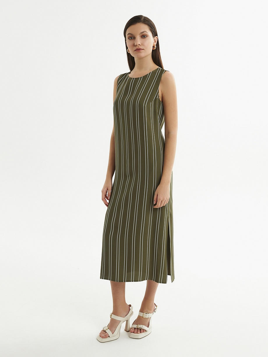 Длинное платье из вискозы с разрезами