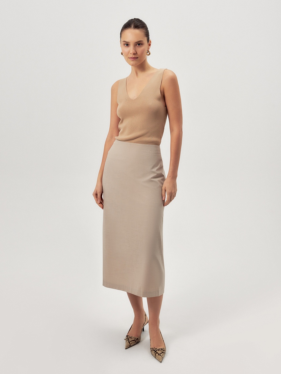 Прямая юбка макси