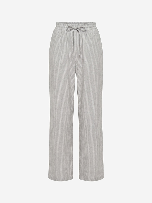 Летние брюки из хлопка и льна