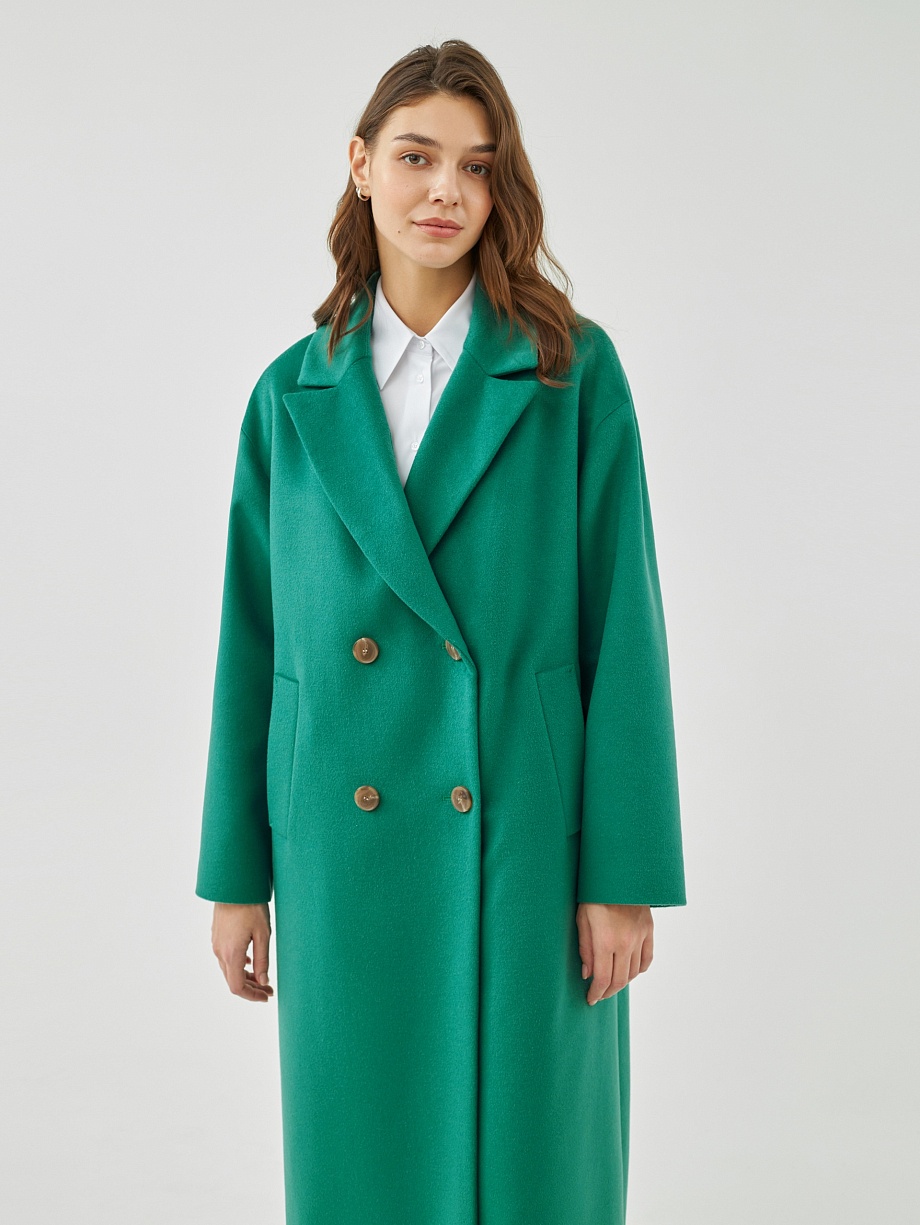 Шерстяное демисезонное пальто с мембраной