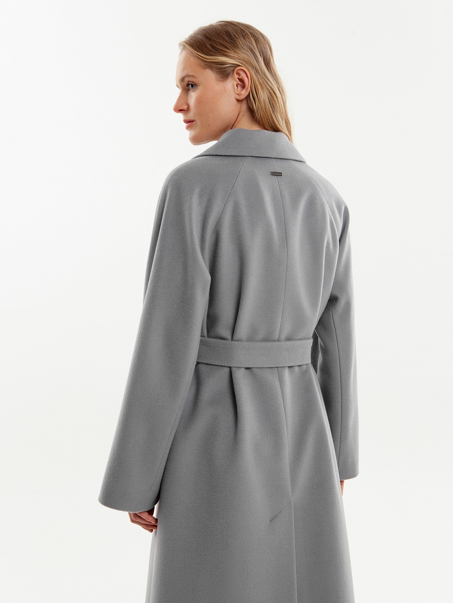 Пальто-халат из ворсовой ткани