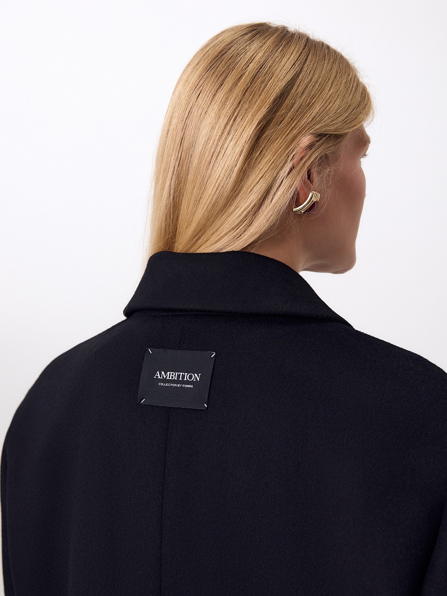 Пальто из шерсти с мембраной и утеплённой спинкой