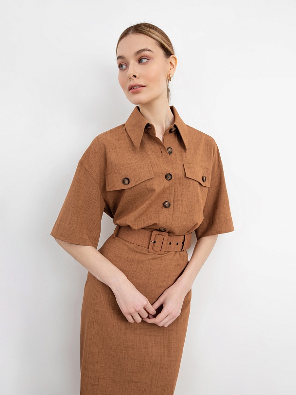 Платье с коротким рукавом