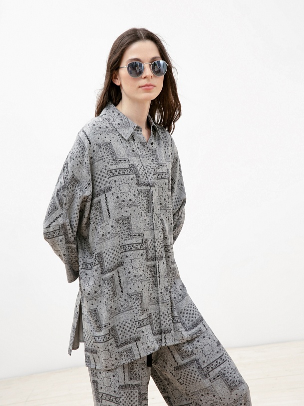 Рубашка женская свободная из 100% вискозы