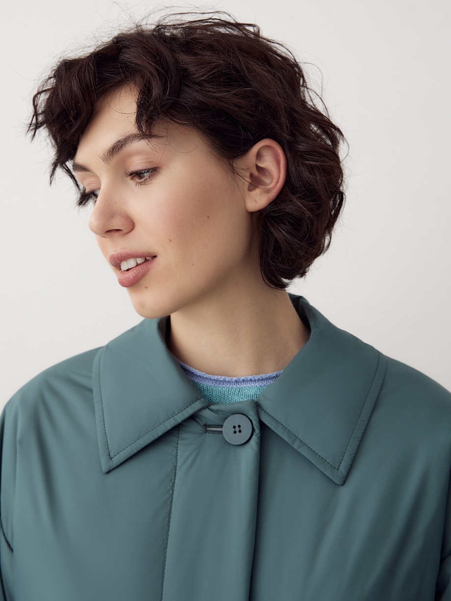 Пальто-тренч со съёмным капюшоном