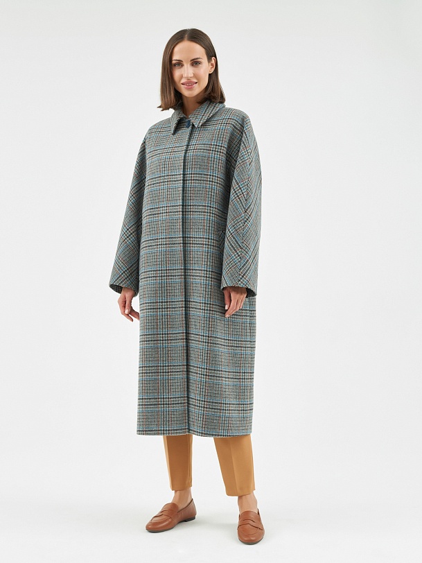 Шерстяное пальто с мембраной и утеплённой спинкой