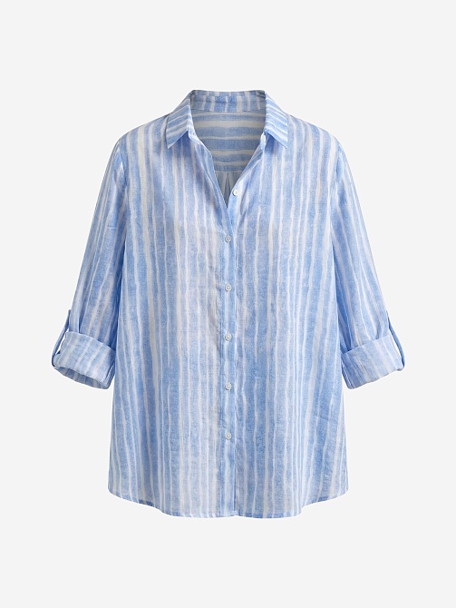 Рубашка свободная в полоску