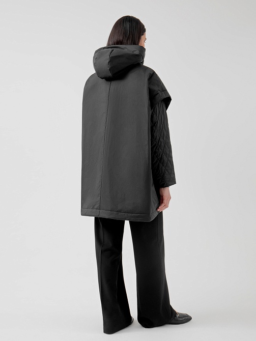 Накидка-анорак из плащевой ткани