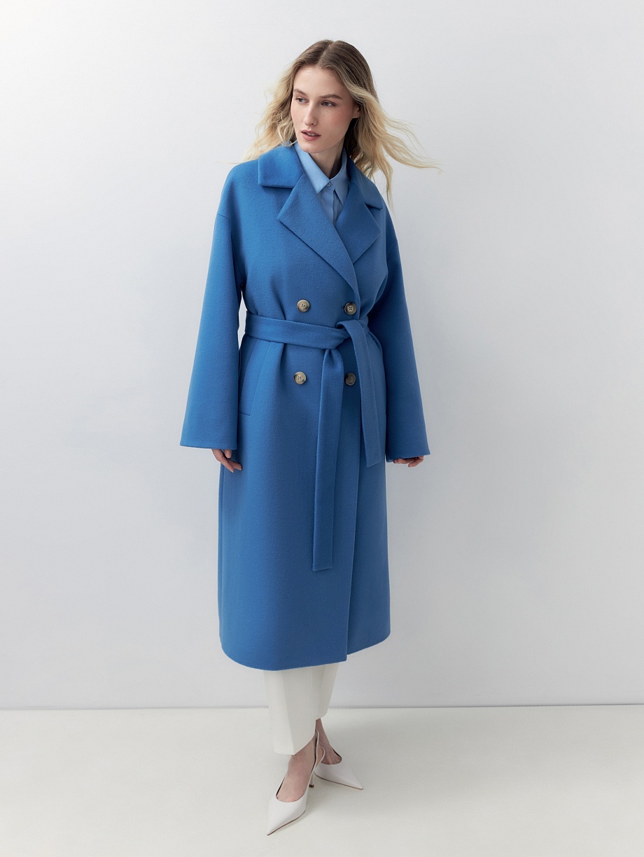 Демисезонное пальто из шерсти с мембраной