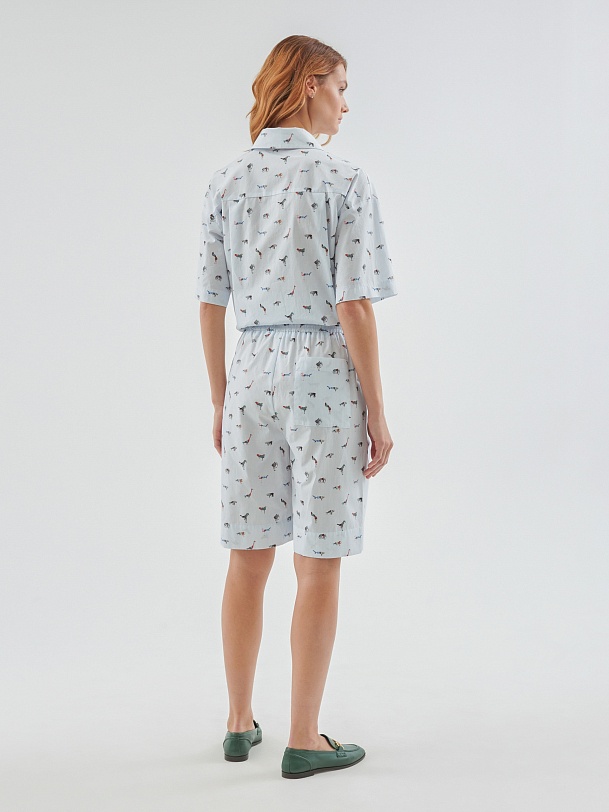 Свободные широкие шорты из 100% хлопка