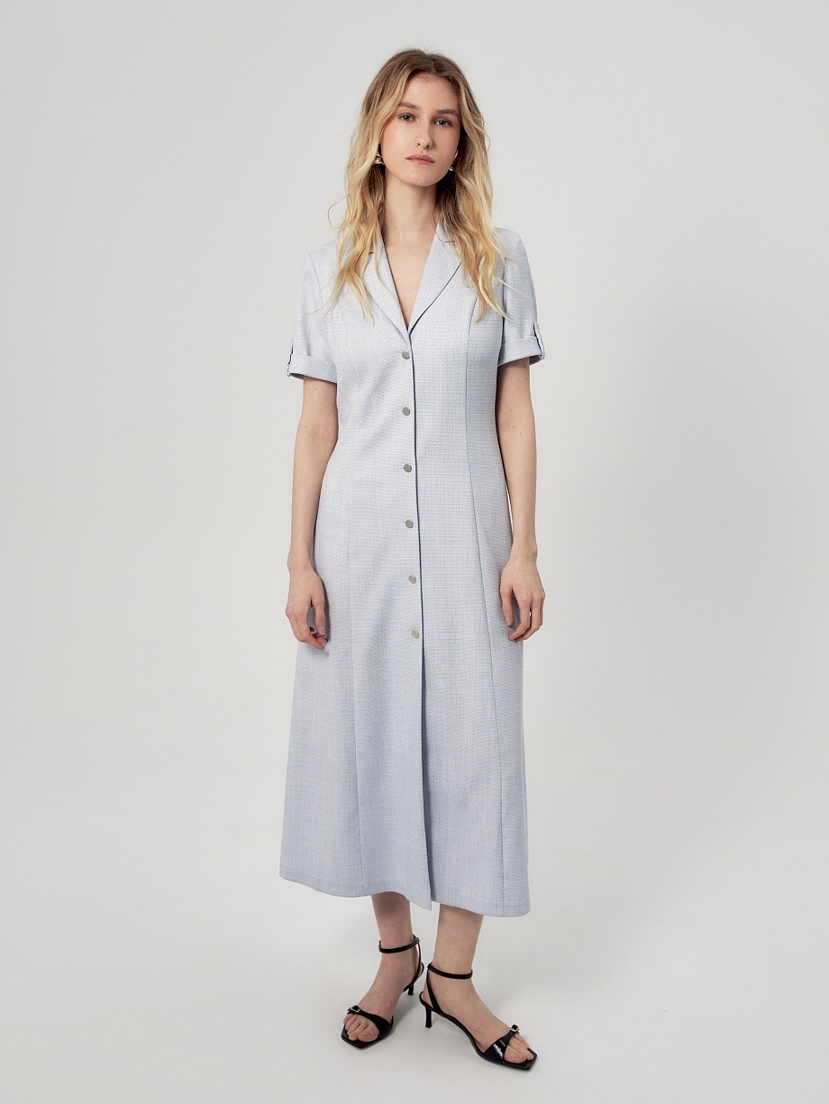 Приталенное платье из твидовой ткани