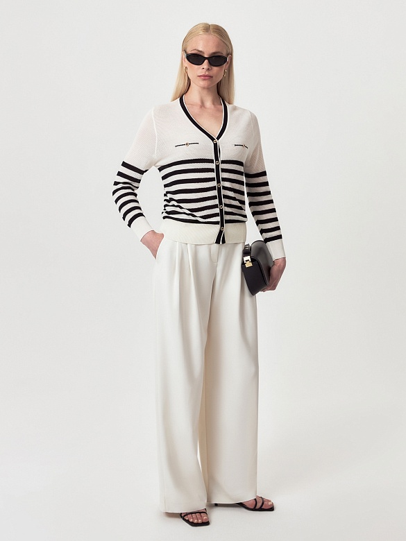 Полупрозрачный кардиган из вискозной пряжи POMPA арт.3612170kn2190