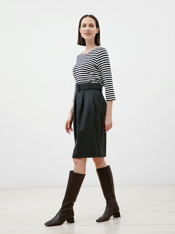 Юбка миди с поясом