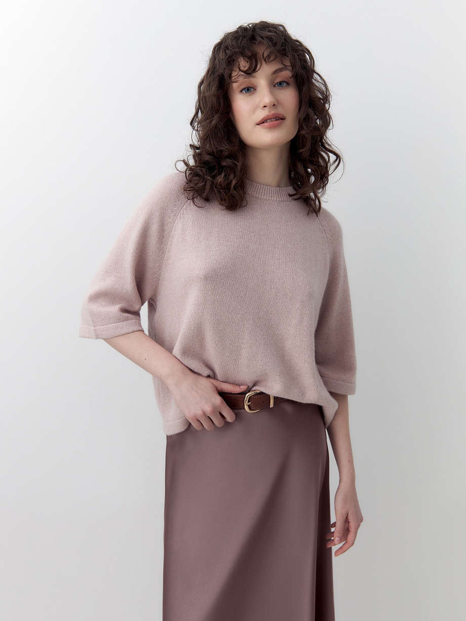 Джемпер из смесовой пряжи с добавлением люрекса