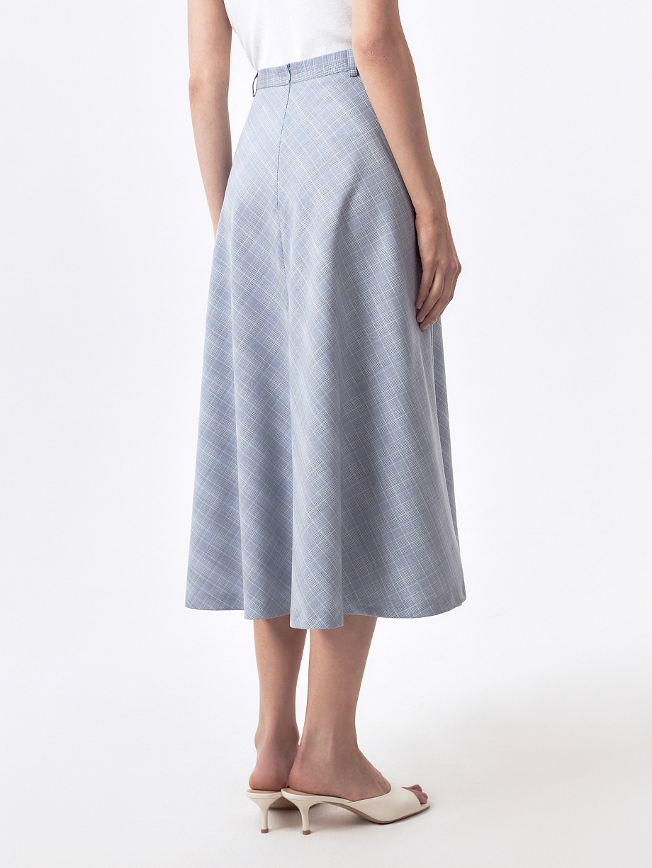 Юбка трапеция из костюмной ткани 