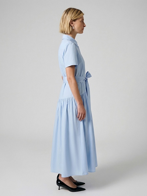 Хлопковое платье-рубашка