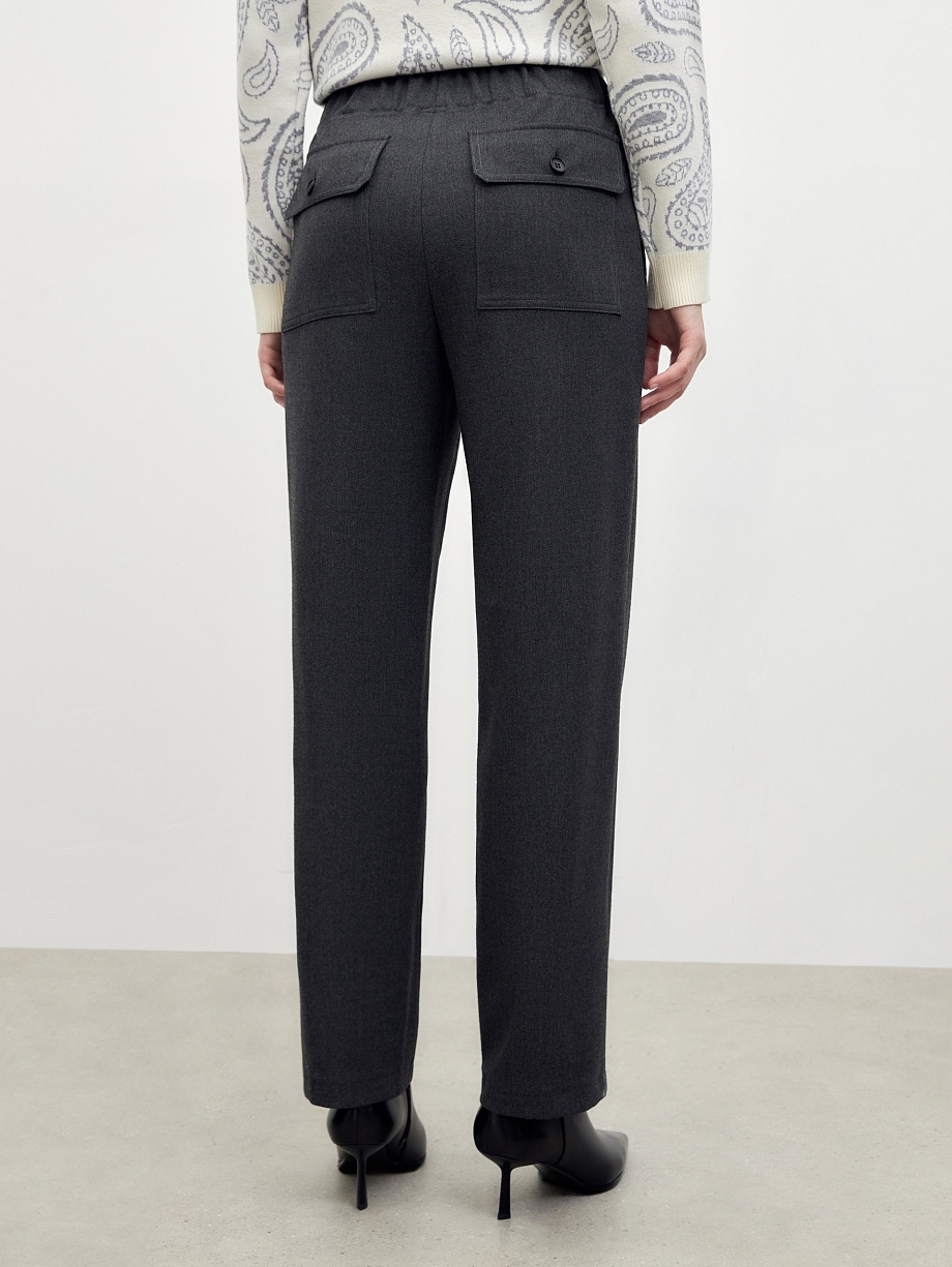 Брюки на резинке из вискозной ткани