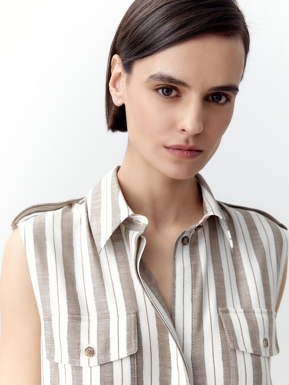 Платье сафари с разрезами