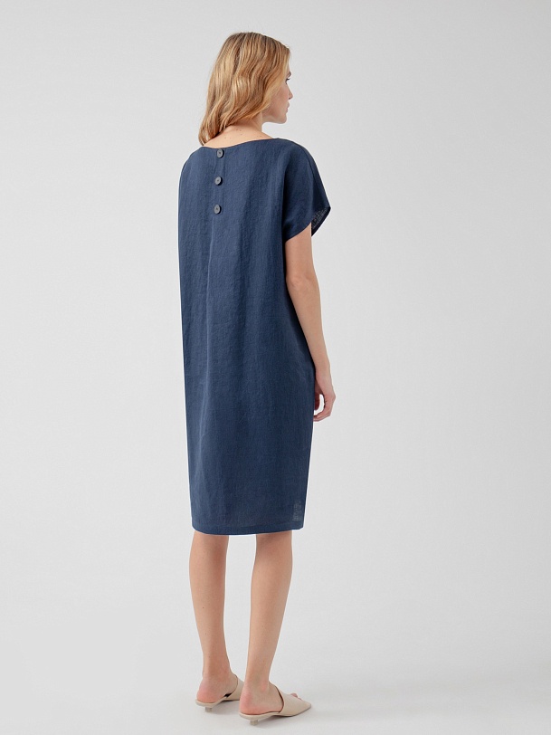 Платье-кокон из 100% льна