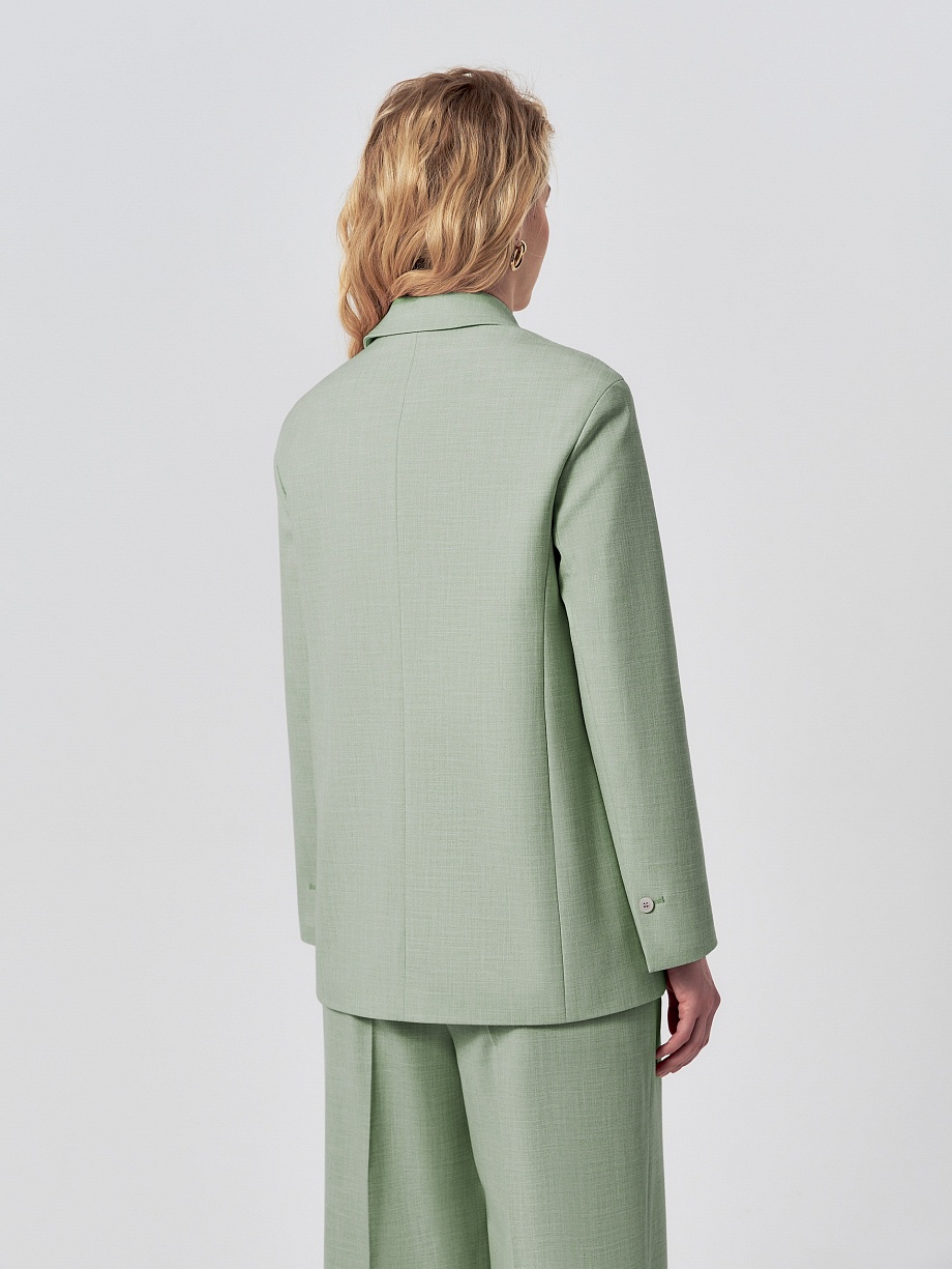 Прямой жакет из костюмной ткани
