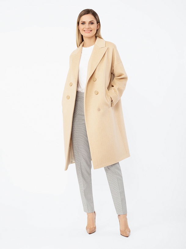 Пальто-кокон женское демисезонное