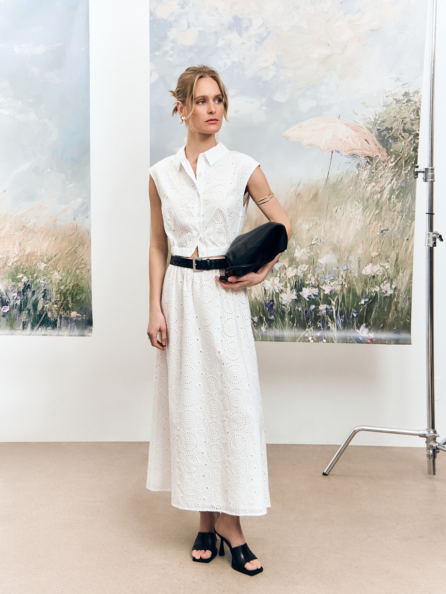 Летняя юбка макси из 100% хлопка