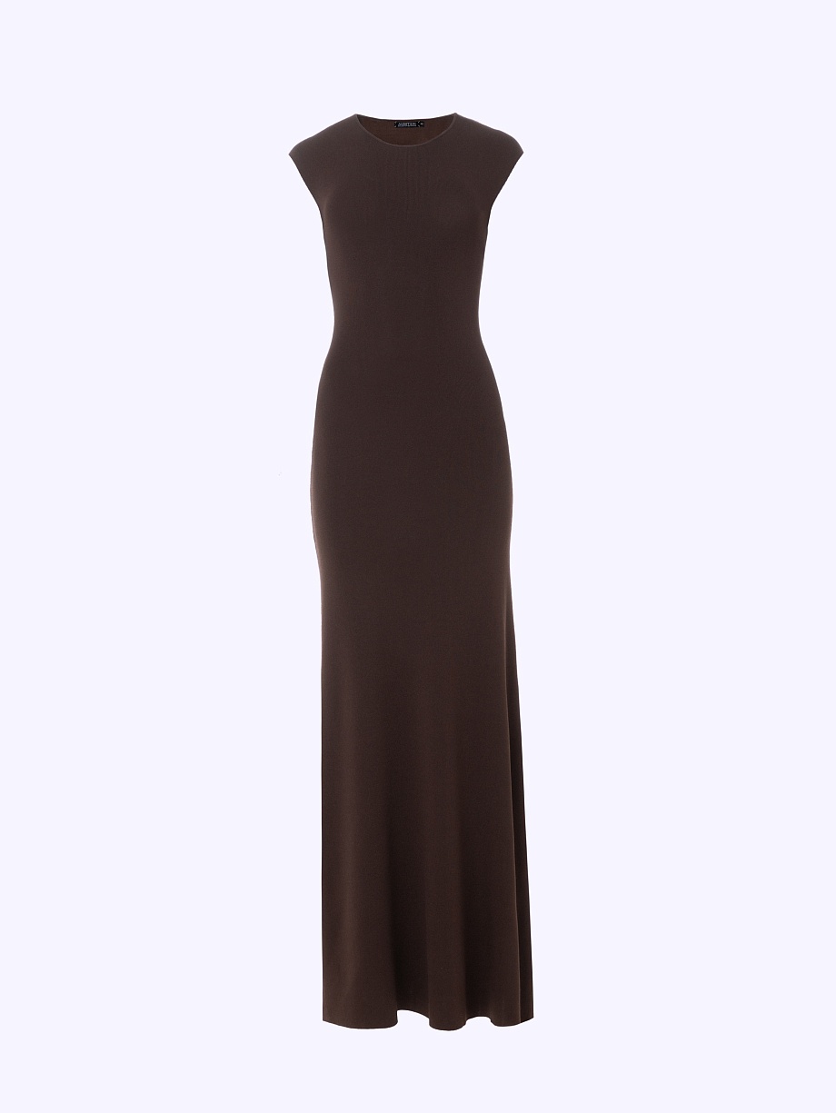 Платье трикотажное с вырезом на спине