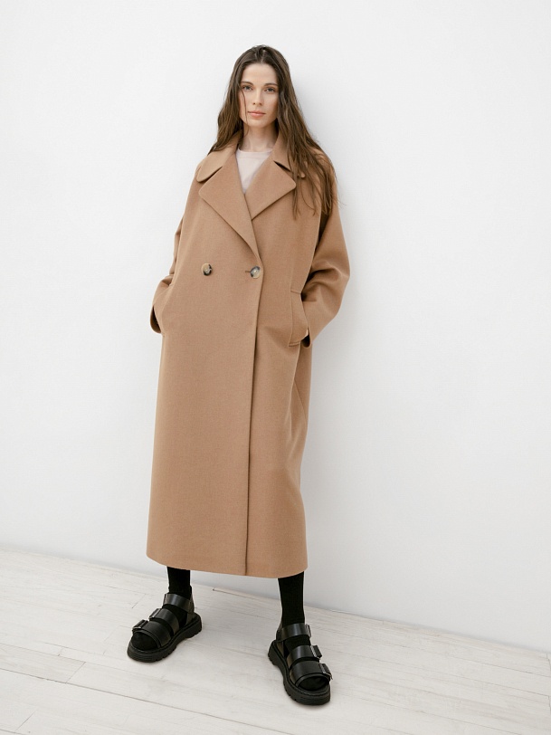 Шерстяное пальто с мембраной