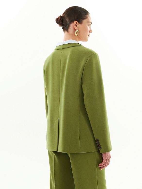 Жакет из костюмной ткани с воротником шалька POMPA арт.1100560cf0140