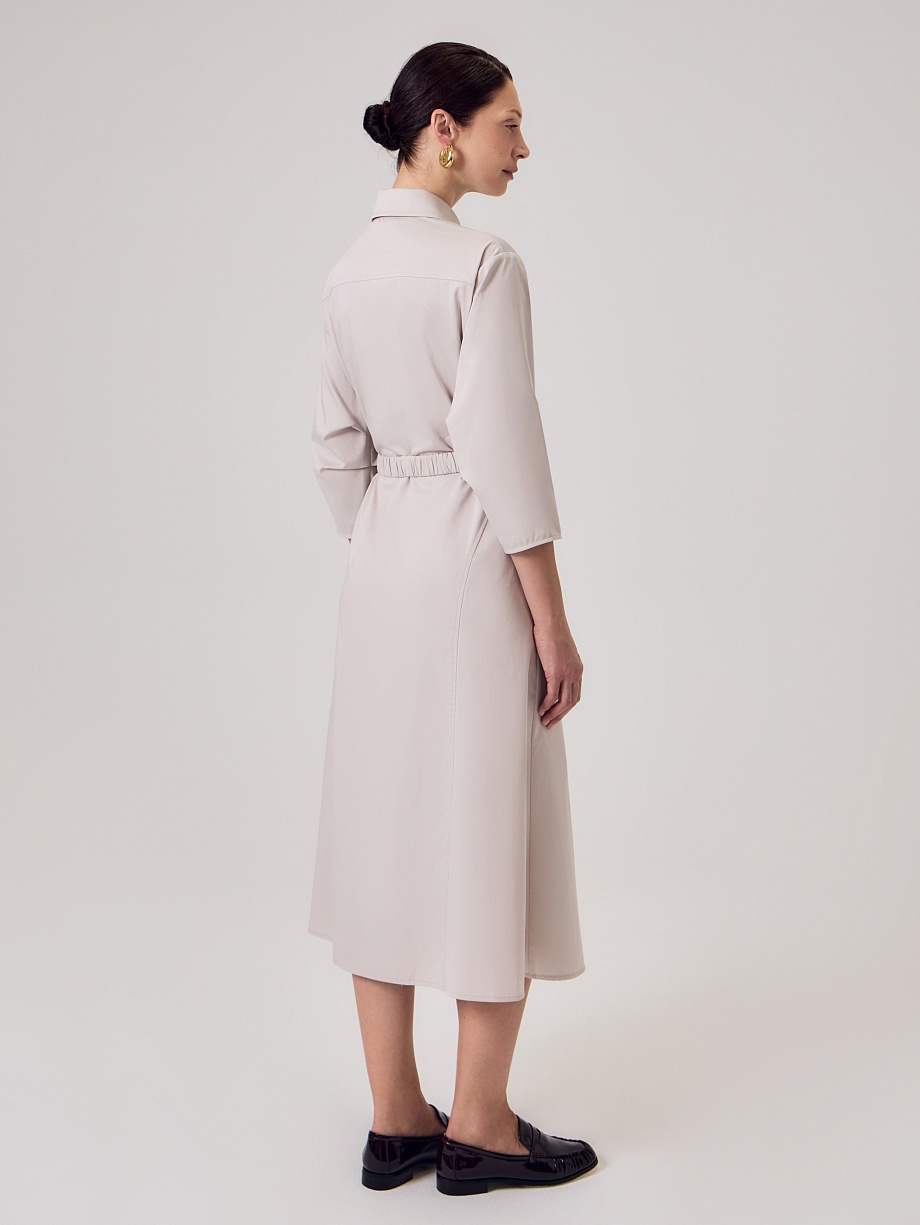 Платье-миди из хлопковой ткани