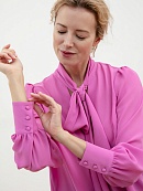 Розовая свободная блузка из шифона POMPA арт.3146653up0715