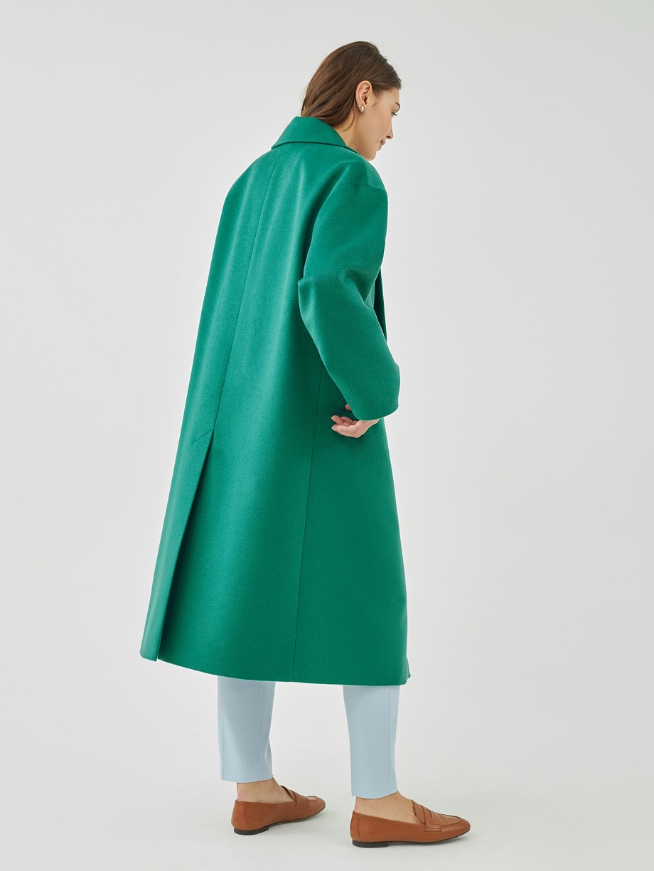 Шерстяное демисезонное пальто с мембраной