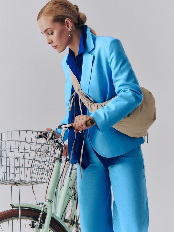 Жакет из хлопка и льна