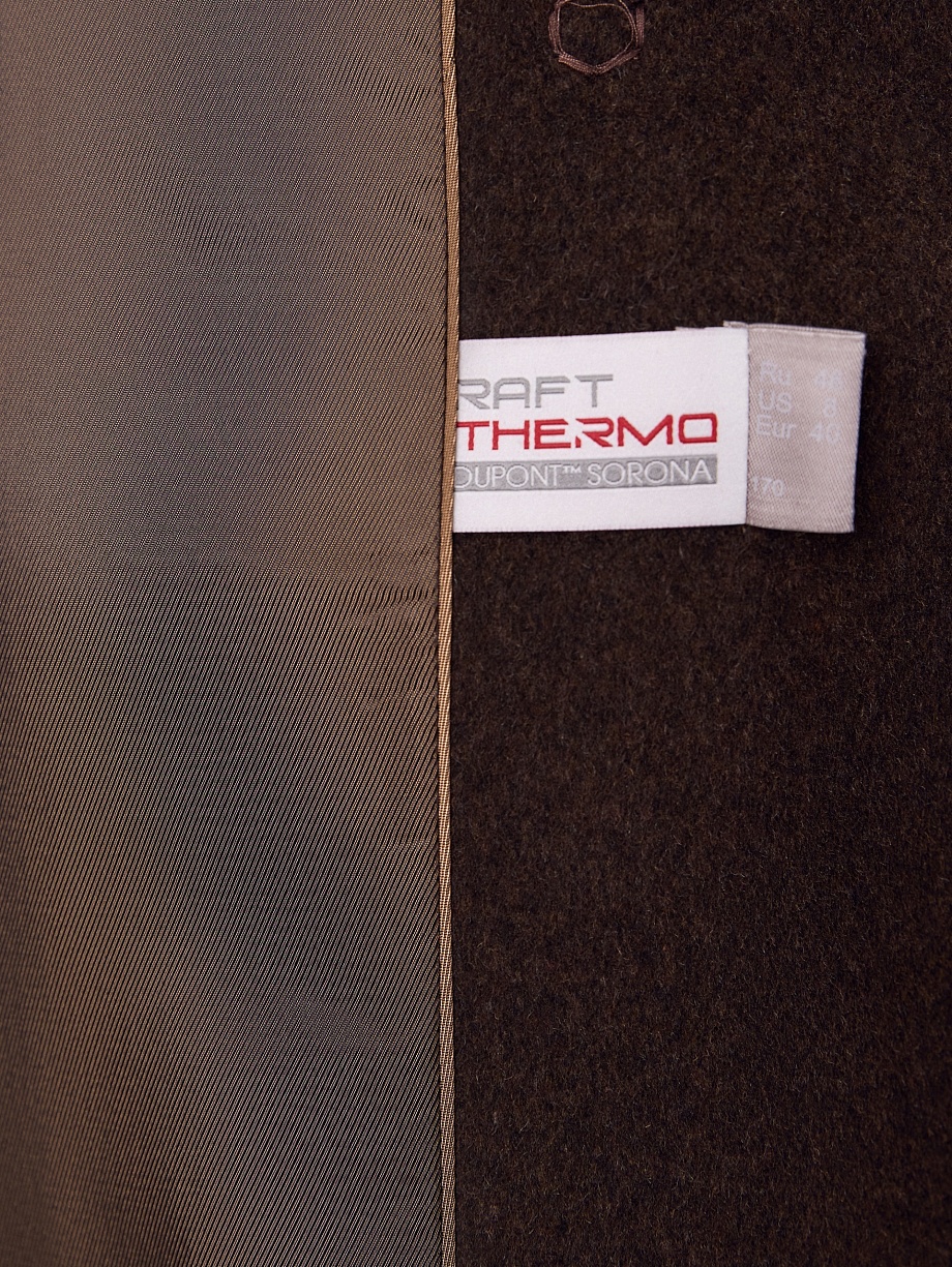 Пальто из шерсти с мембраной и утеплённой спинкой