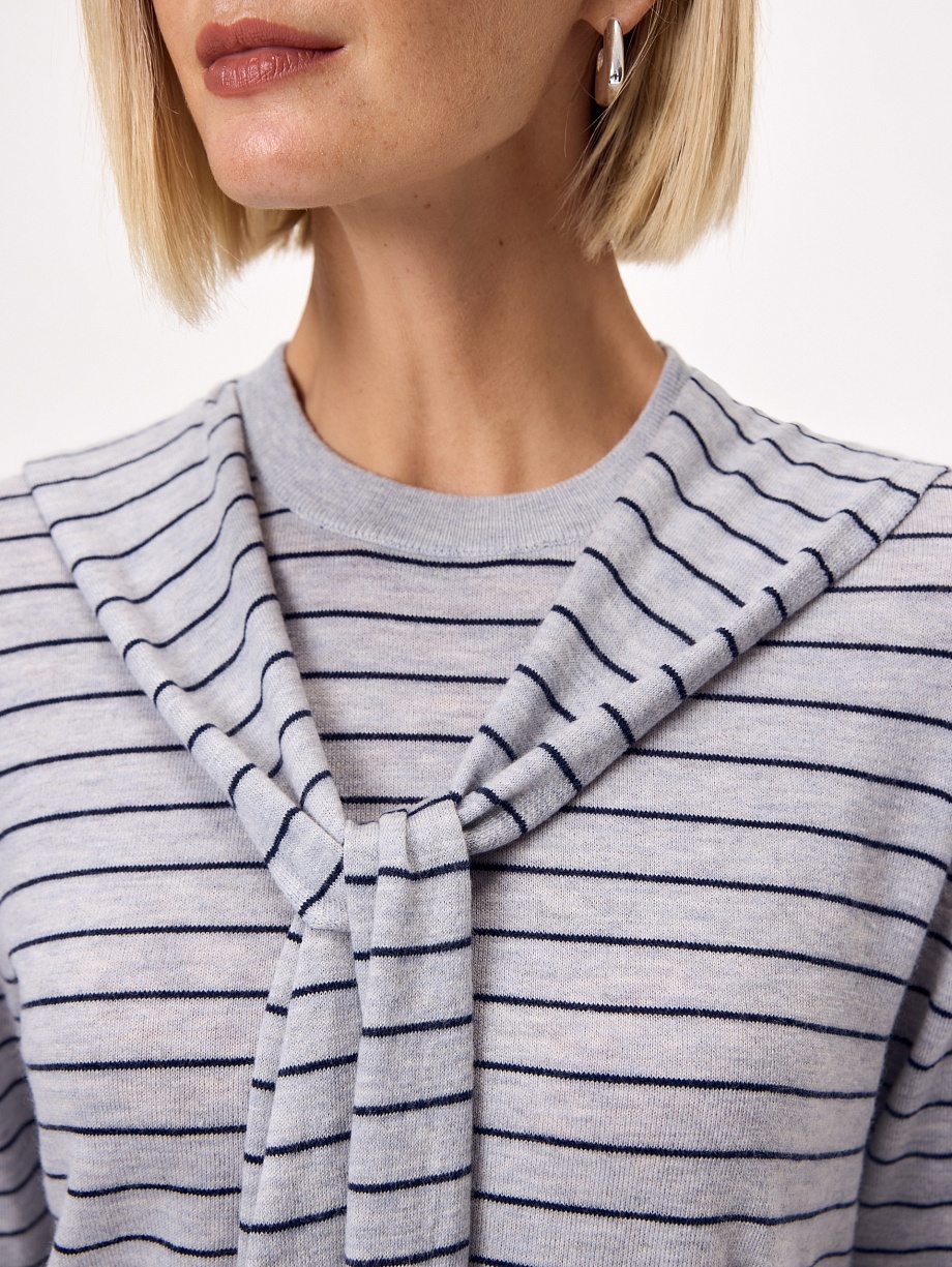 Вязаный джемпер с воротником гюйс