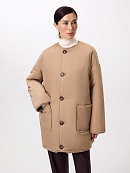 Двусторонняя зимняя экошуба со съёмным капюшоном POMPA арт.1014491p60807