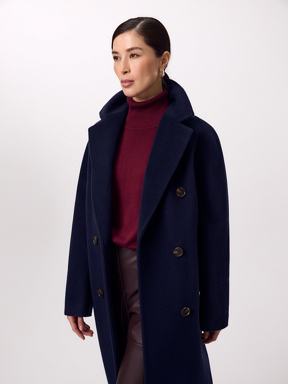 Пальто из шерсти и шелка с мембраной и утеплённой спинкой POMPA арт.1015973p90064