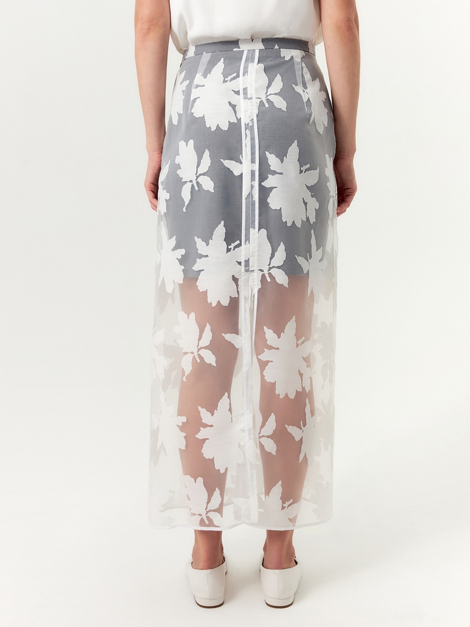 Юбка макси из органзы