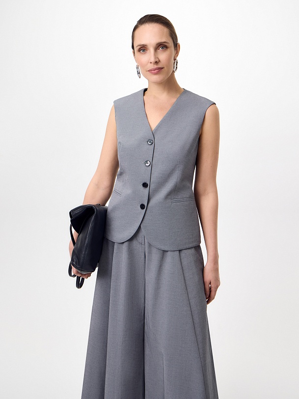 Жилет из костюмной ткани с хлопком