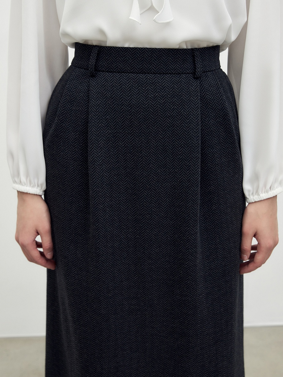 Юбка миди из трикотажного жаккарда