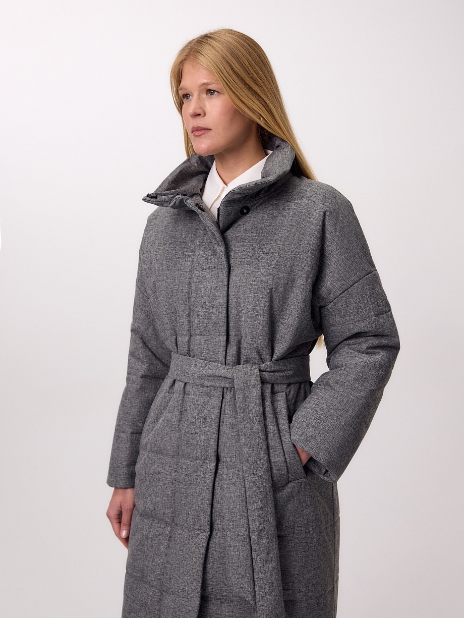 Пальто зимнее стеганое с мембраной