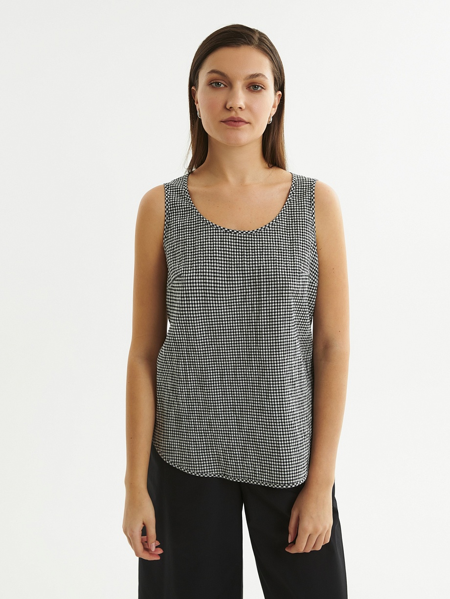 Летний топ в клетку "виши"