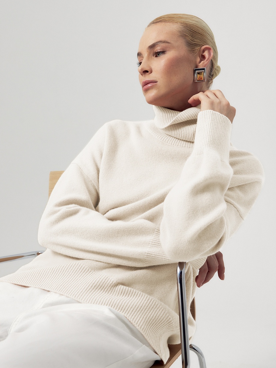 Cвитер оверсайз из 100% кашемира