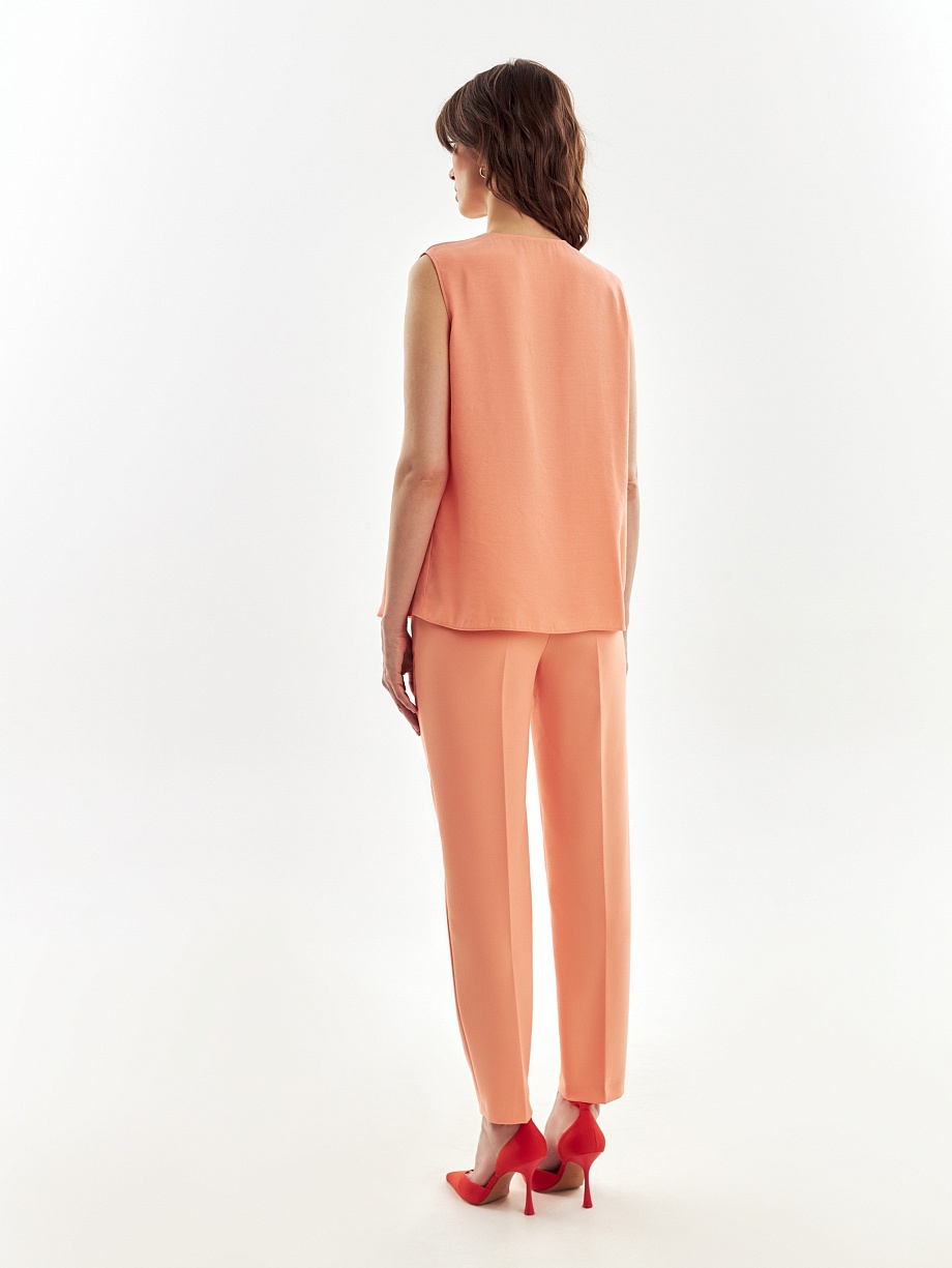 Свободный топ без рукавов