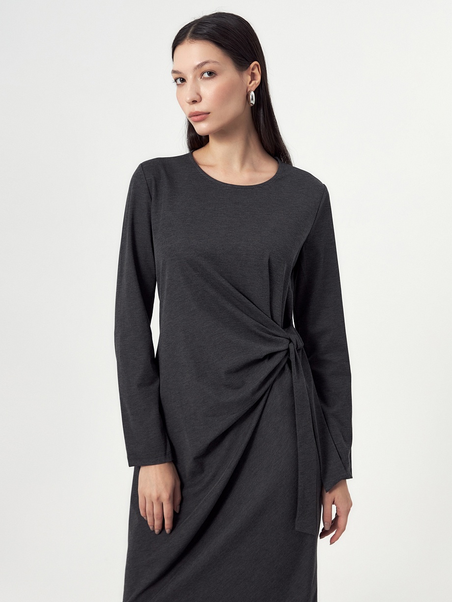 Платье-миди из вискозного трикотажа