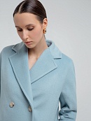 Двубортное демисезонное пальто силуэта удлиненный кокон POMPA арт.3014790p00051