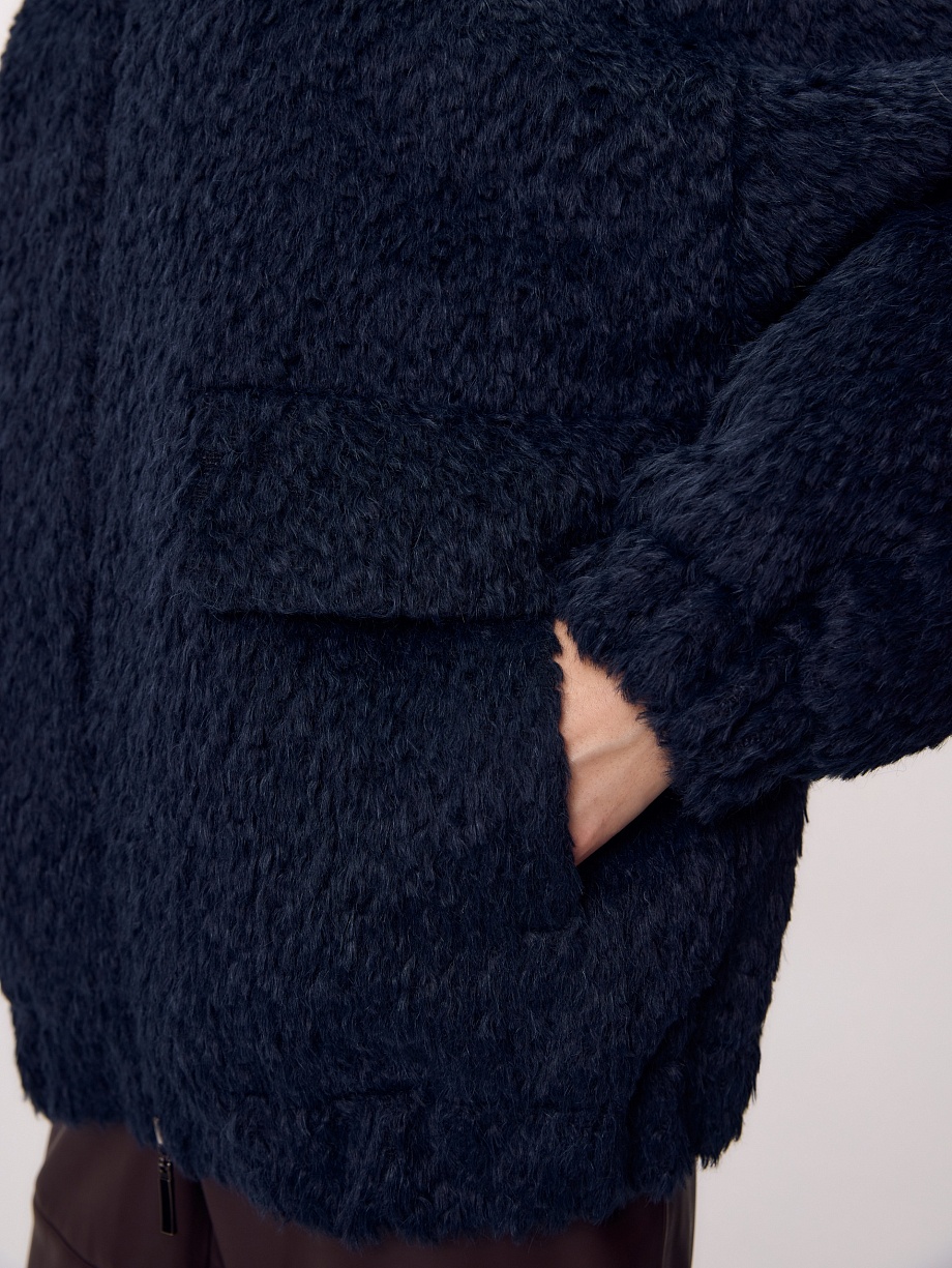 Куртка-Бомбер из премиальной шерсти Альпака Беби Сури