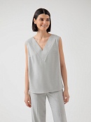 Свободная прямая блуза из тонкой костюмной ткани POMPA арт.3148220gm0191
