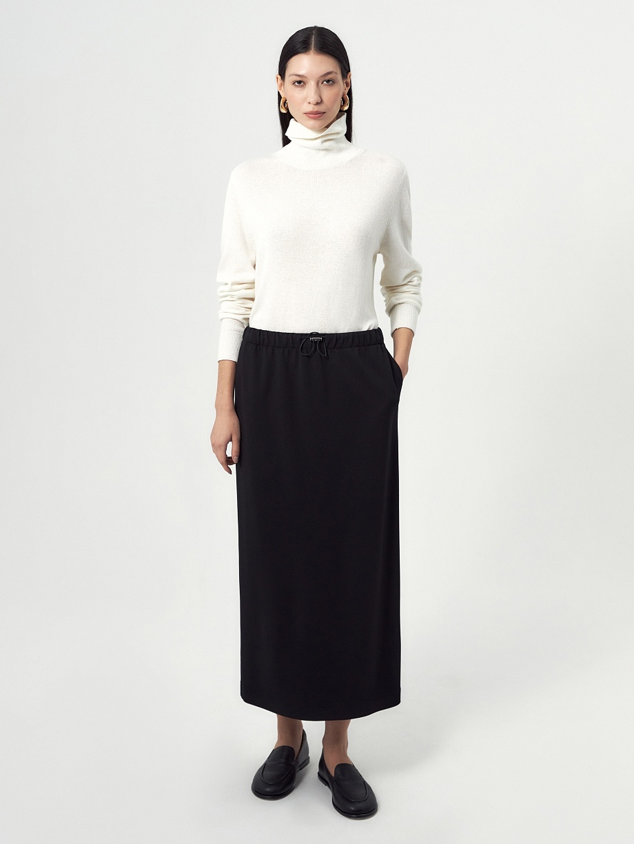 Юбка макси из фактурного трикотажа