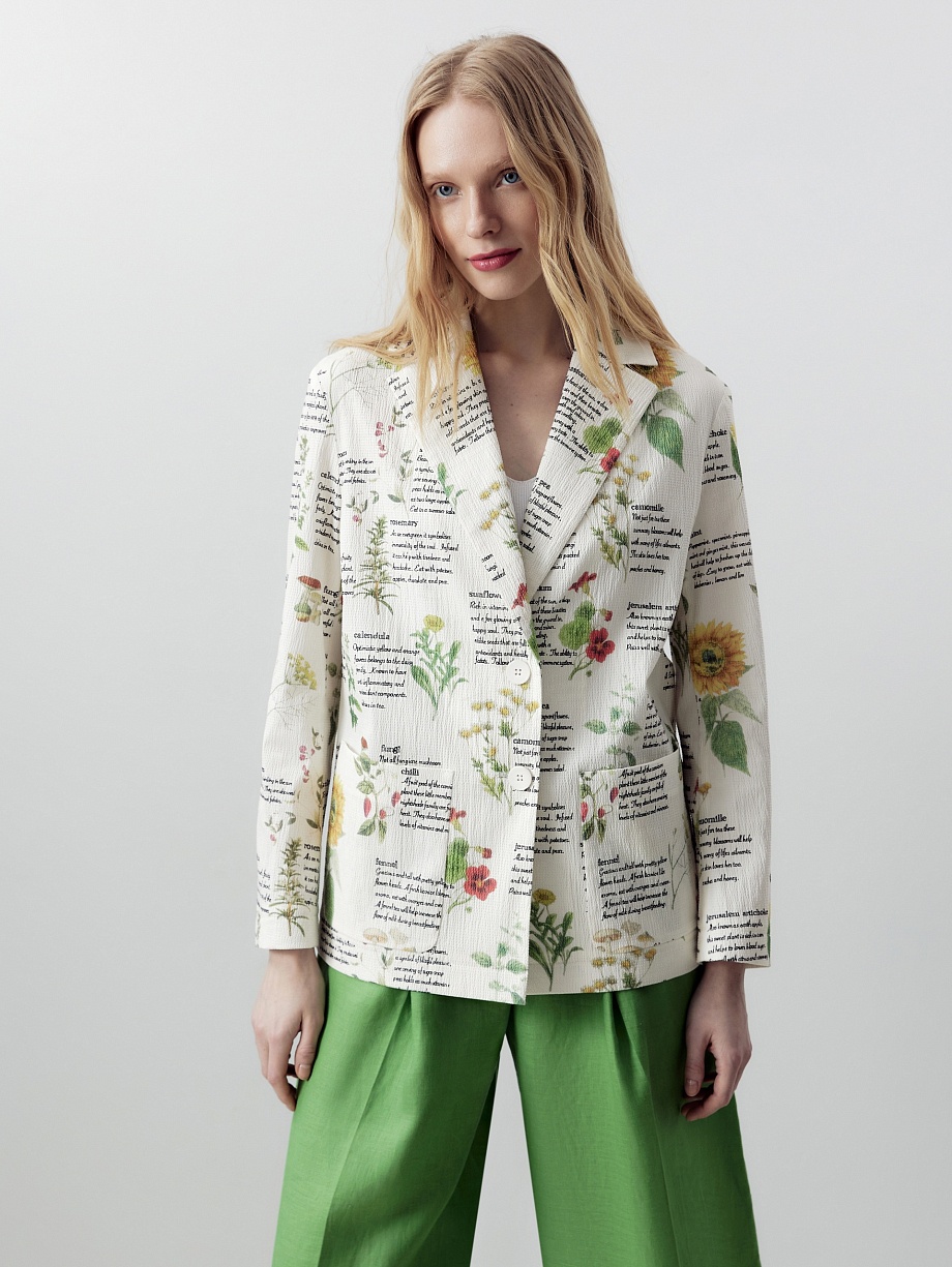 Жакет из фактурного хлопка